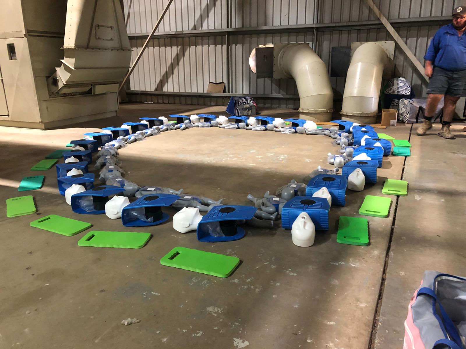 First aid course clients — skills assessment at IRFA